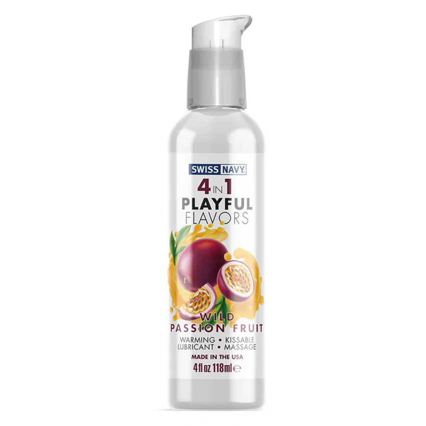 Lubrifiant Swiss Navy 4 în 1 Fructul Pasiunii 118ml