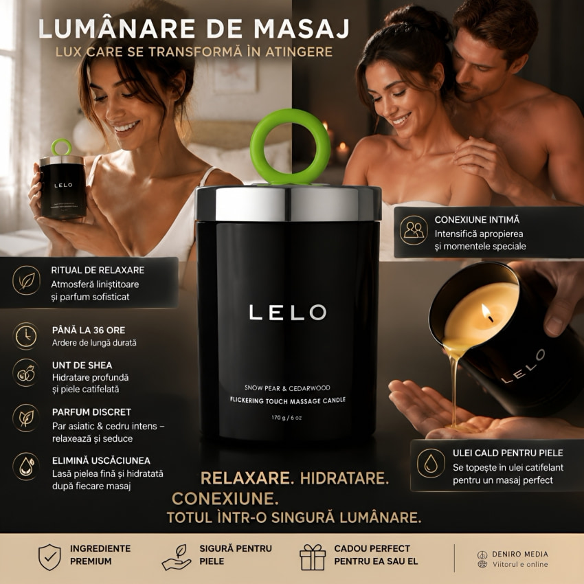Lumânare De Masaj Lelo Candle Snow Pear And Cedarwood