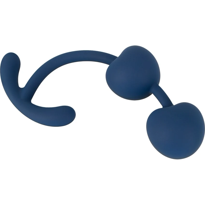 Magic Shiver Duo Bile Kegel — Silicon Catifelat 15,5 cm Albastru