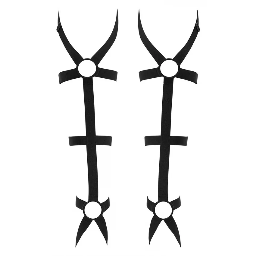 Manșete Leg Harness Obsessive Negru