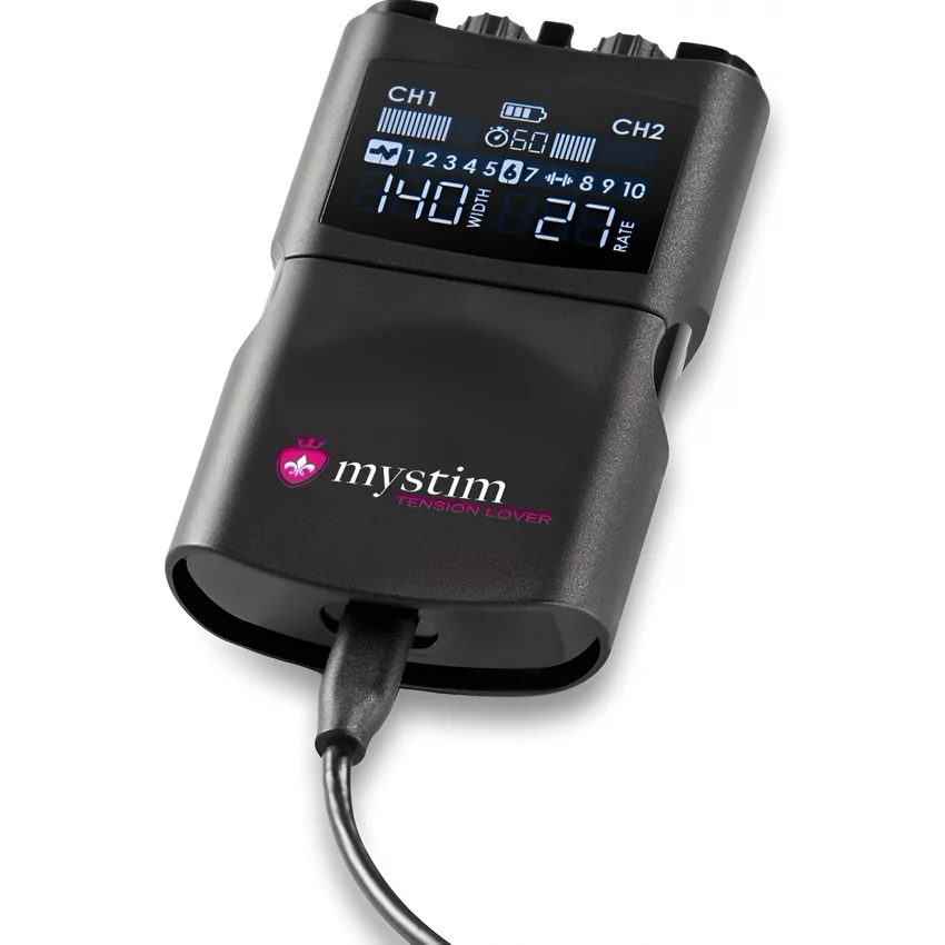 Mystim Tension Lover 2, EStim Reîncărcabil cu 2 Canale Negru