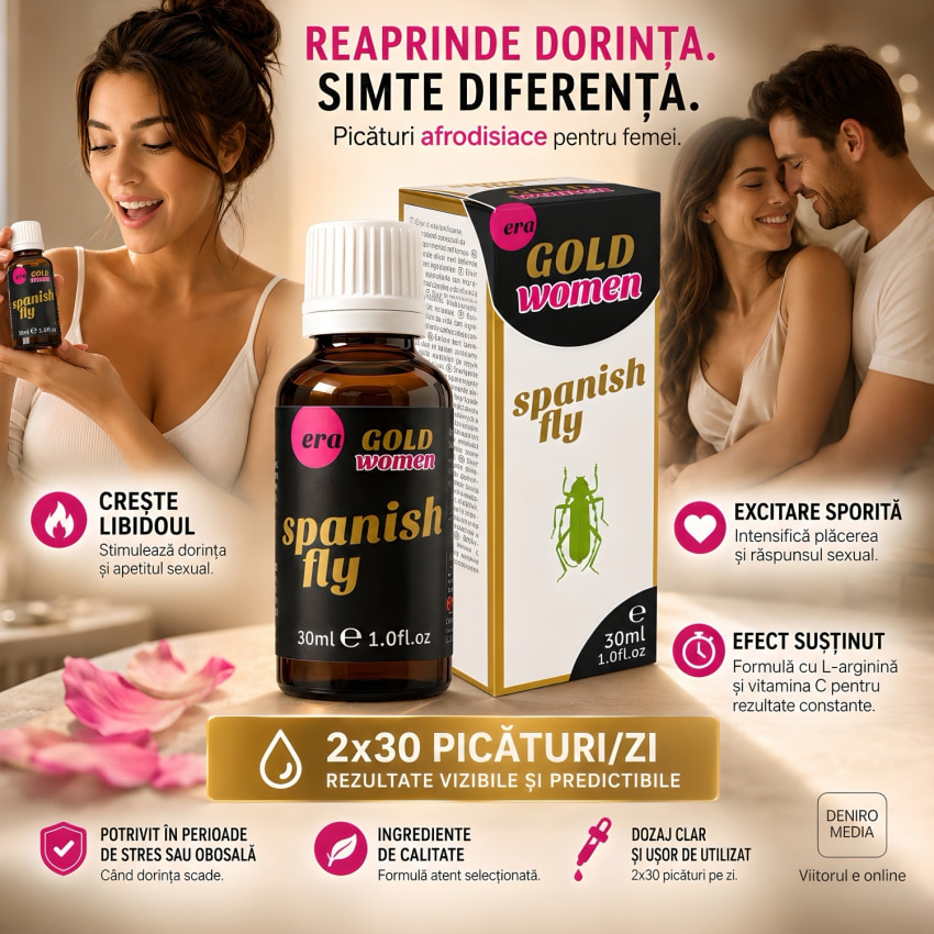 Pachet Afrodiziac Spain Fly Extreme Women 30ml + Afrodisiac Spanish Fly Strong Gold Women 30ml