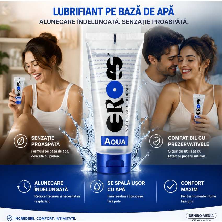 Pachet Set Lovers Fantasy + Agent de ungere EROS Aqua