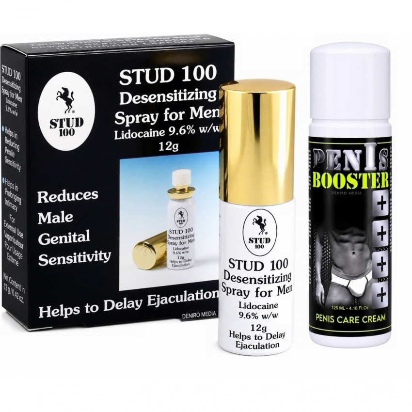 Pachet Cremă Pentru Potență Penis Booster 125ml + Spray Stud 100 Original