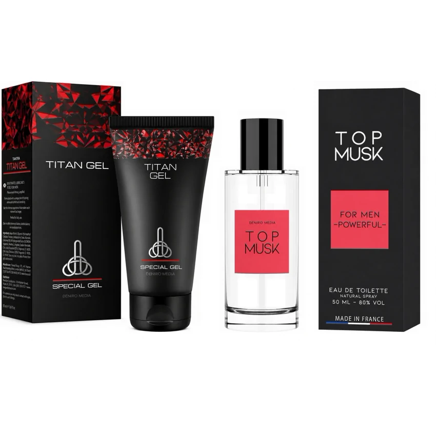 Pachet Cremă Titan Gel + Parfum Top Musk