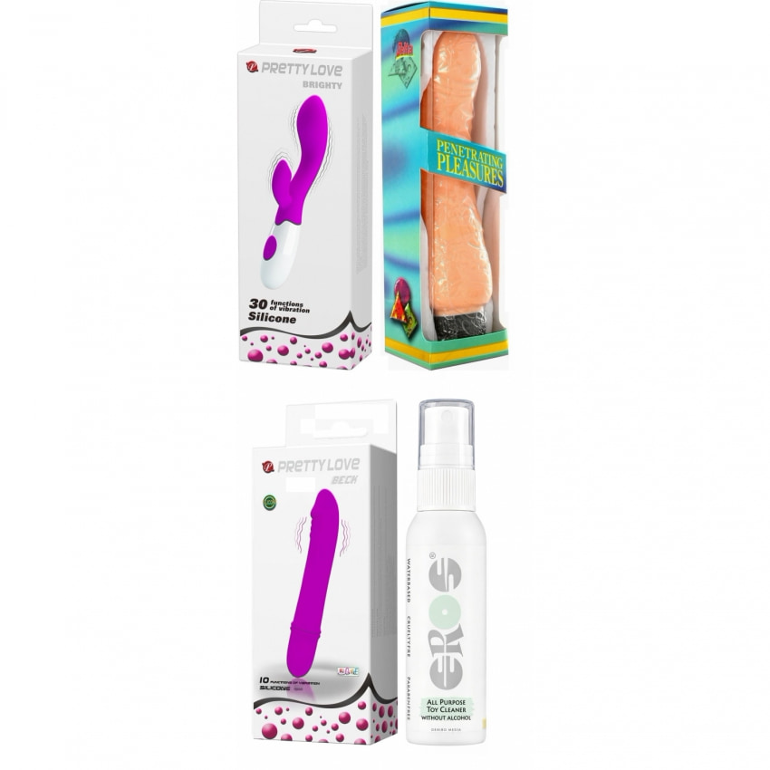 Pachet Extaz Total: 3 Vibratoare + Igienă
