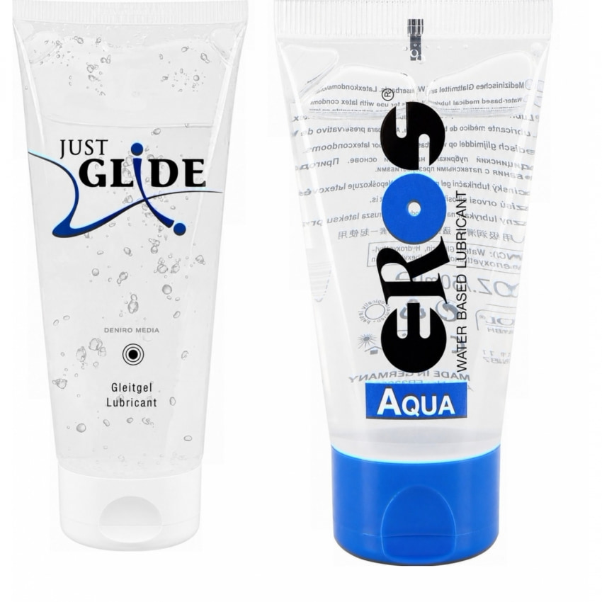 Pachet Lubrifiant Just Glide Anal 200ml + Lubrifiant Eros Aqua 50ml