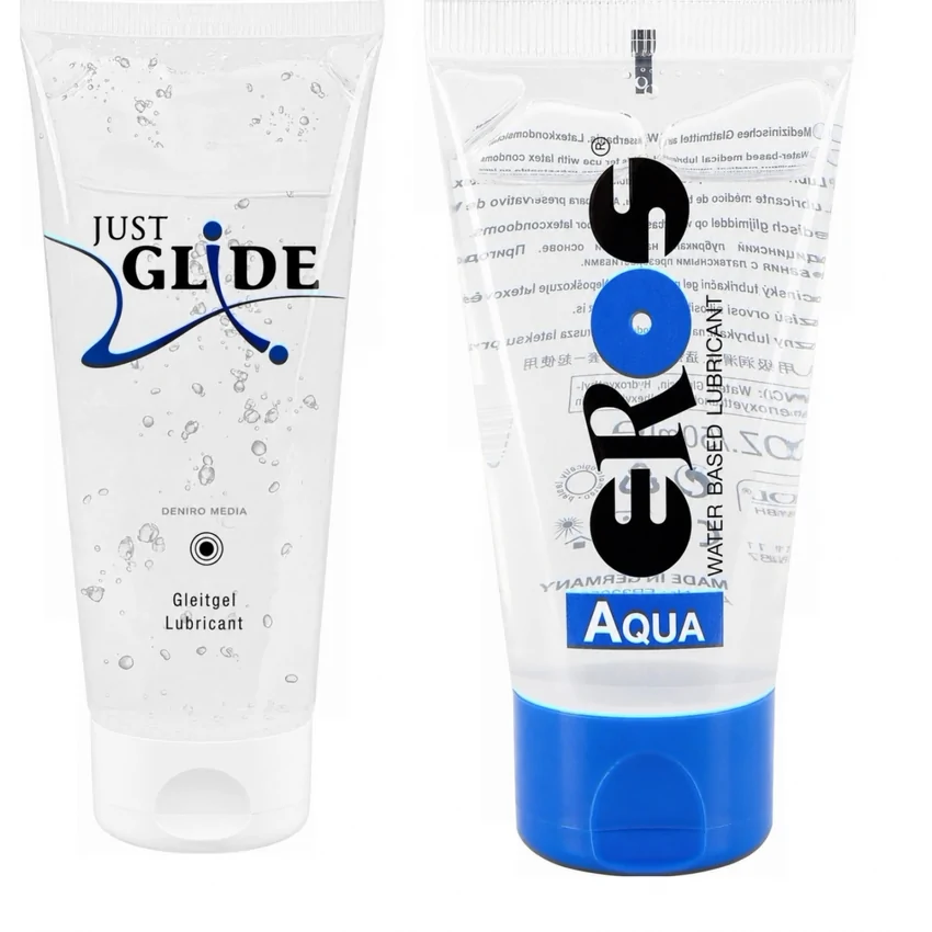 Pachet Lubrifiant Just Glide Anal 200ml + Lubrifiant Eros Aqua 50ml