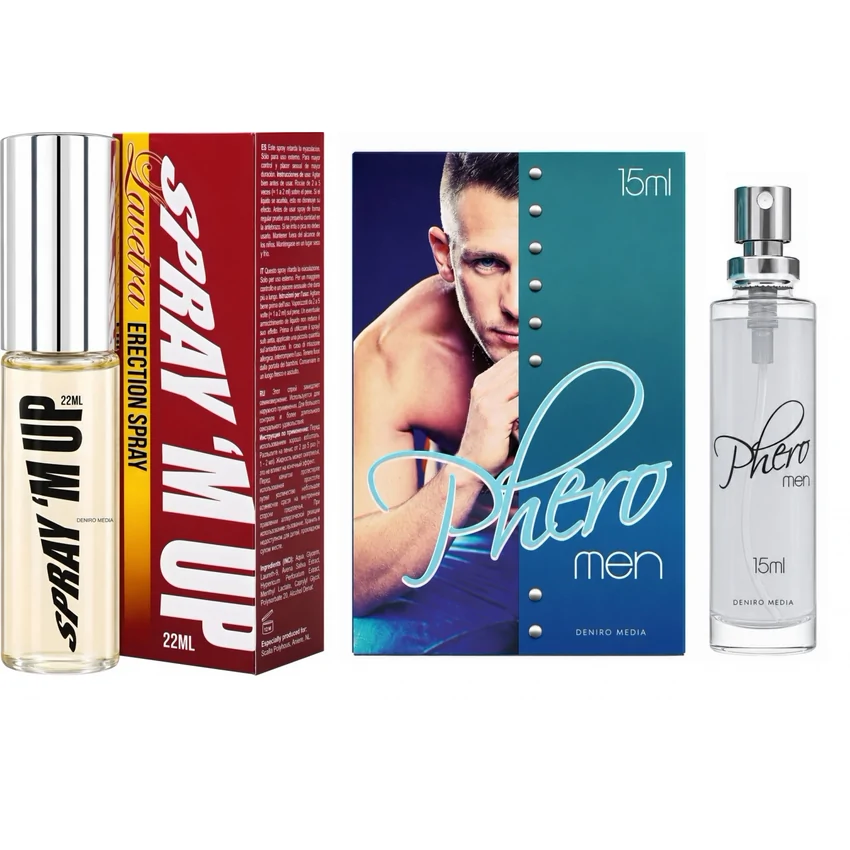 Pachet Parfum cu Feromoni Pheromen 15ml + Spray Erecție Spray M-Up 22ml