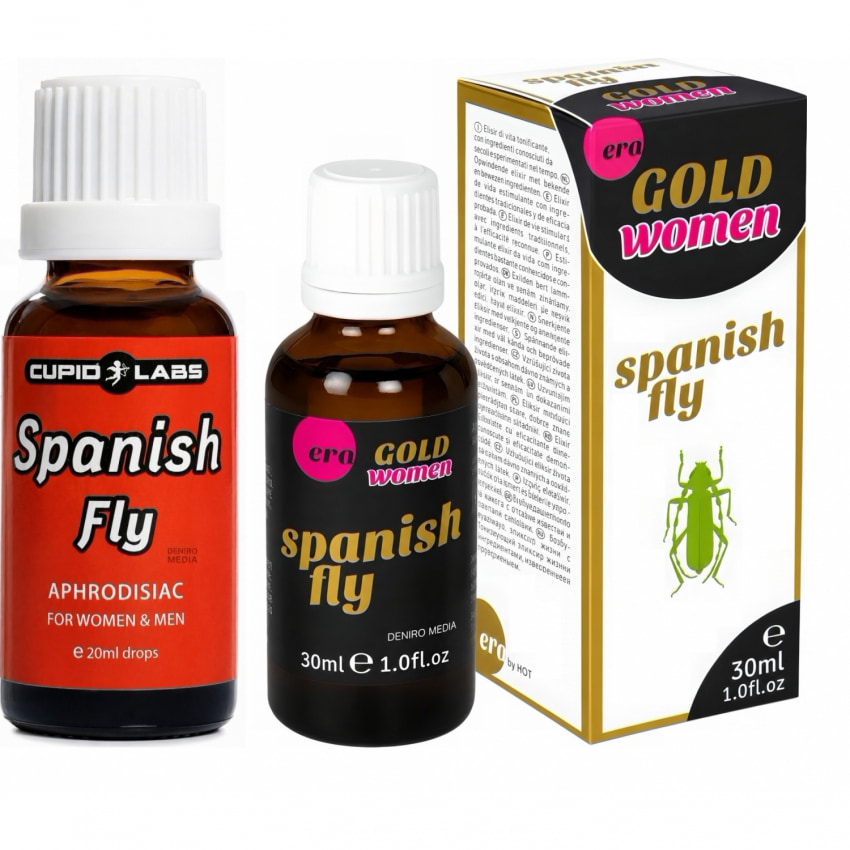 Pachet Picături Afrodisiace Spanish Fly 20ml + Afrodisiac Spanish Fly Strong Gold Women 30ml