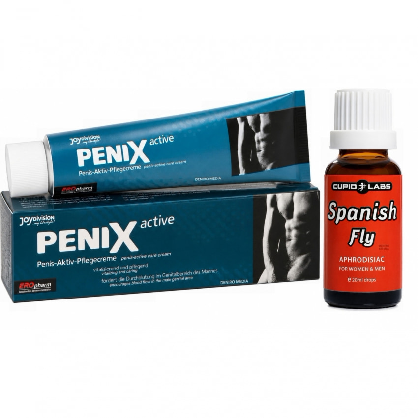 Pachet Picături Afrodisiace Spanish Fly 20ml + Cremă Pentru Potență Penix 75ml