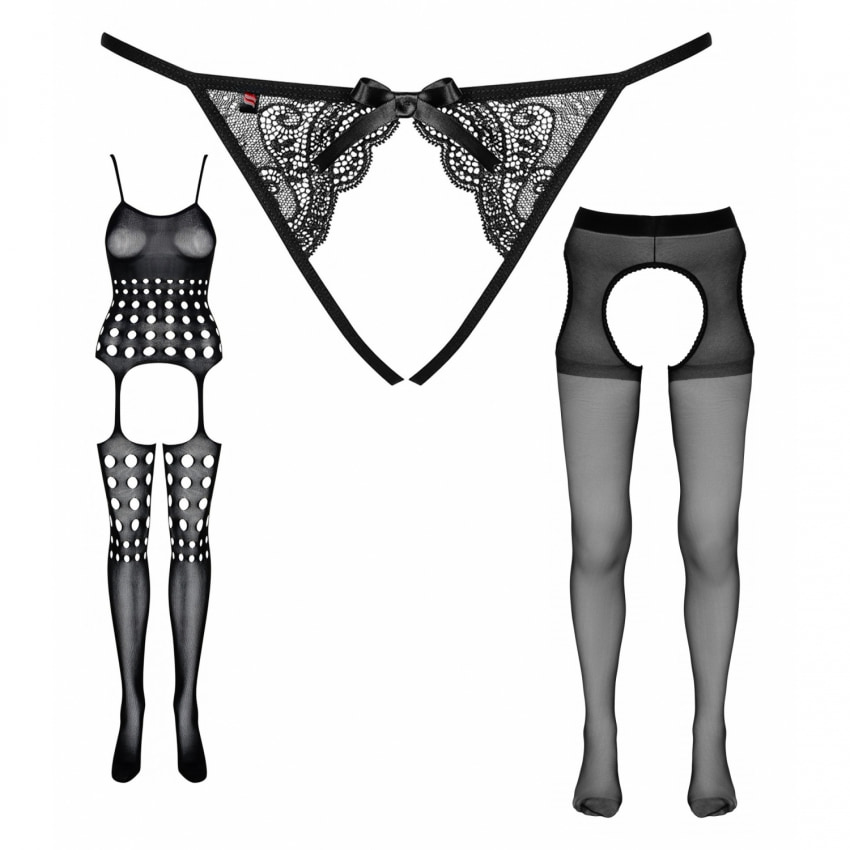 Pachet Seducție Totală: Set Provocator 3în1
