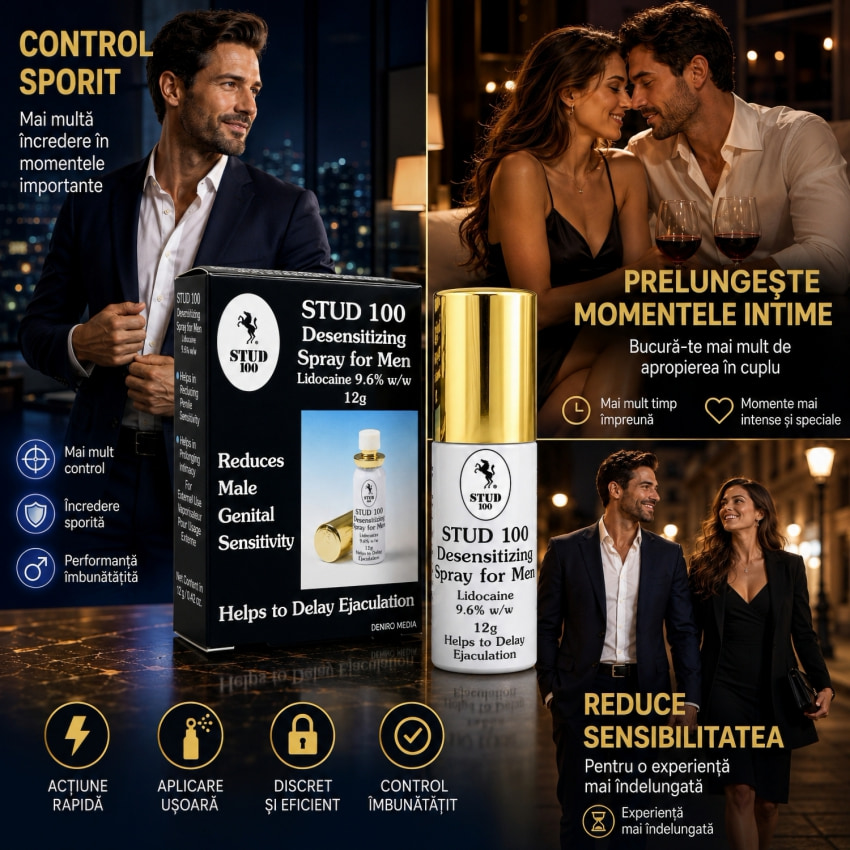 Pachet Spray Ejaculare Prematură Men Secret 15ml + Spray Stud 100 Original