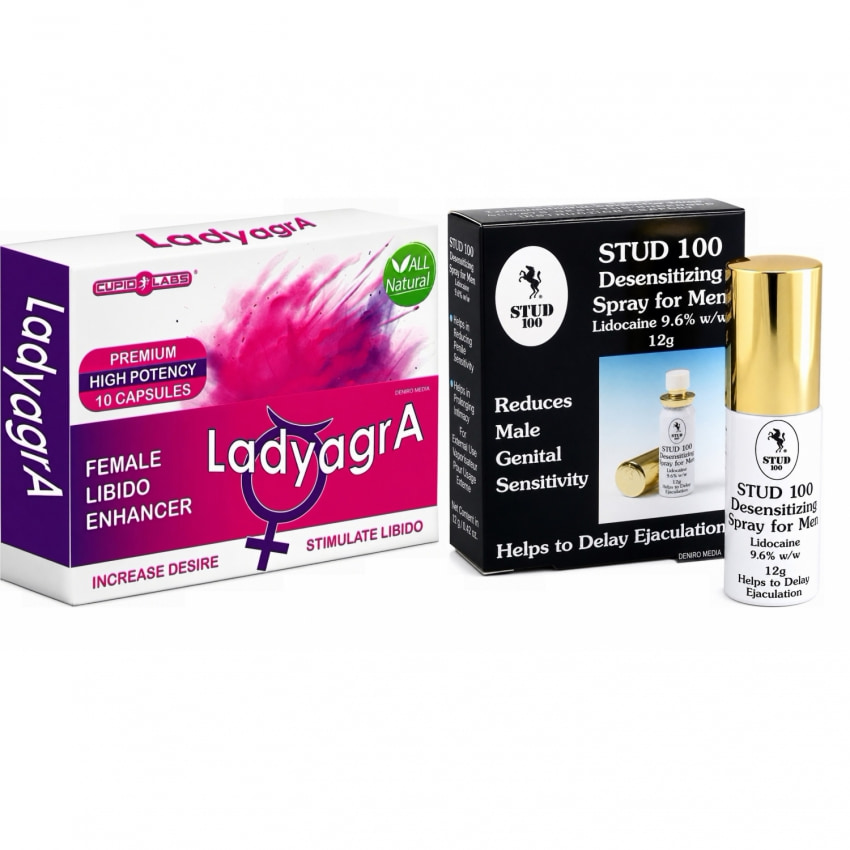 Pachet Spray Stud 100 Original + Pastile Libido Ladyagra 10buc