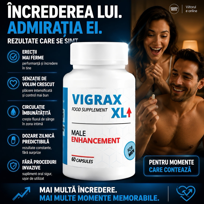 Pastile Extindere Penis Vigrax XL 60capsule