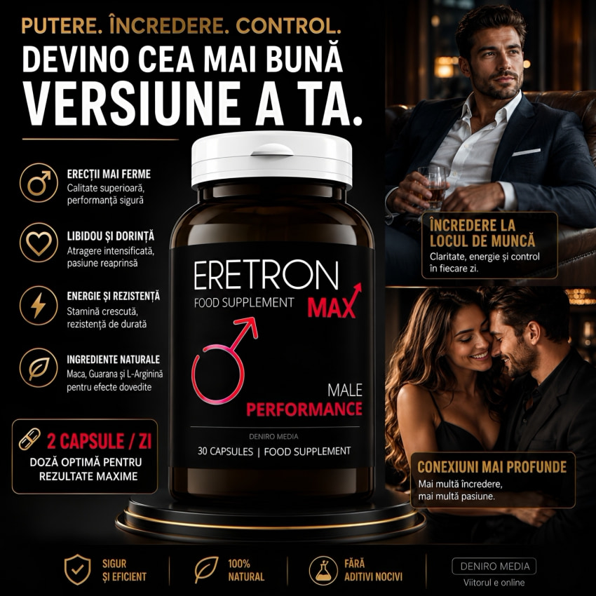 Pastile Erecție Și Energie Eretron Max 30 capsule