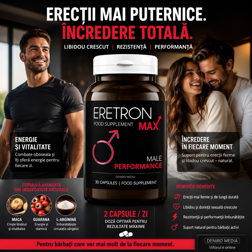 Pastile Erecție Și Potență Eretron Max 30 capsule