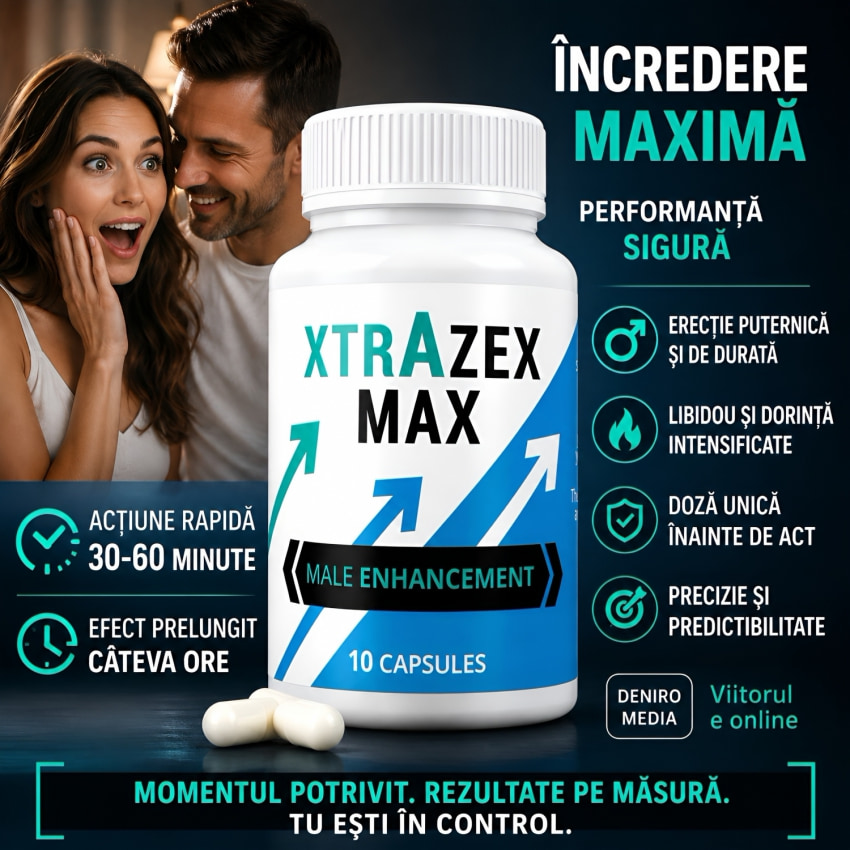 Pastile Sculare Și Energie Xtrazex Max 10capsule