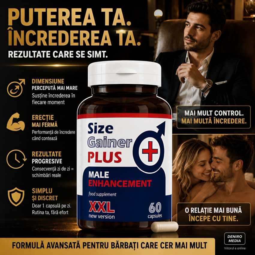 Pastile Creștere Penis Size Gainer Plus 60capsule
