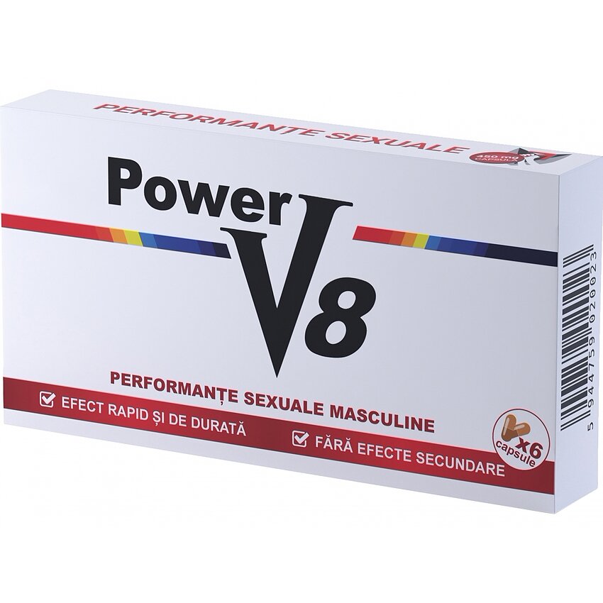 Pastile Pentru Erecție Și Potență Power V8 6buc