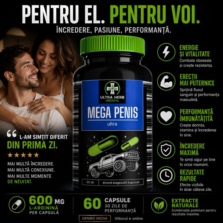 Pills Mega Sex Ultra — 60 Capsule, L-Arginină 600 Mg
