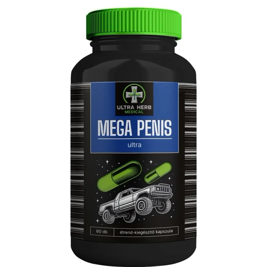 Pills Mega Penis Ultra — 60 Capsule, L-Arginină 600 Mg