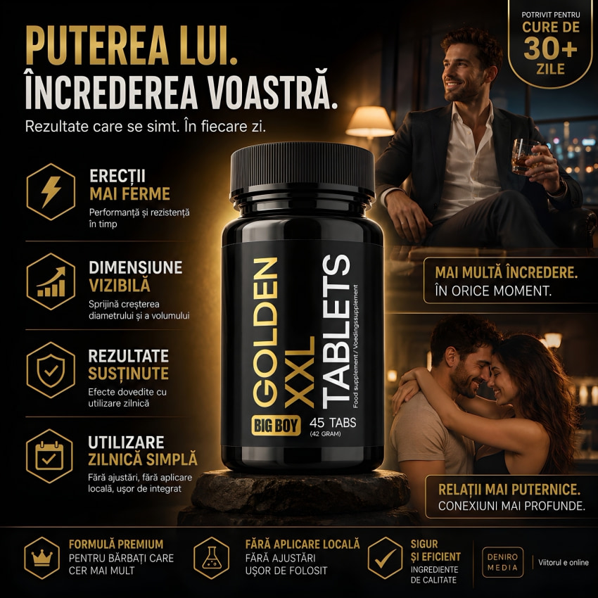 Pilule Mărire Penis Aurie XXL 45capsule