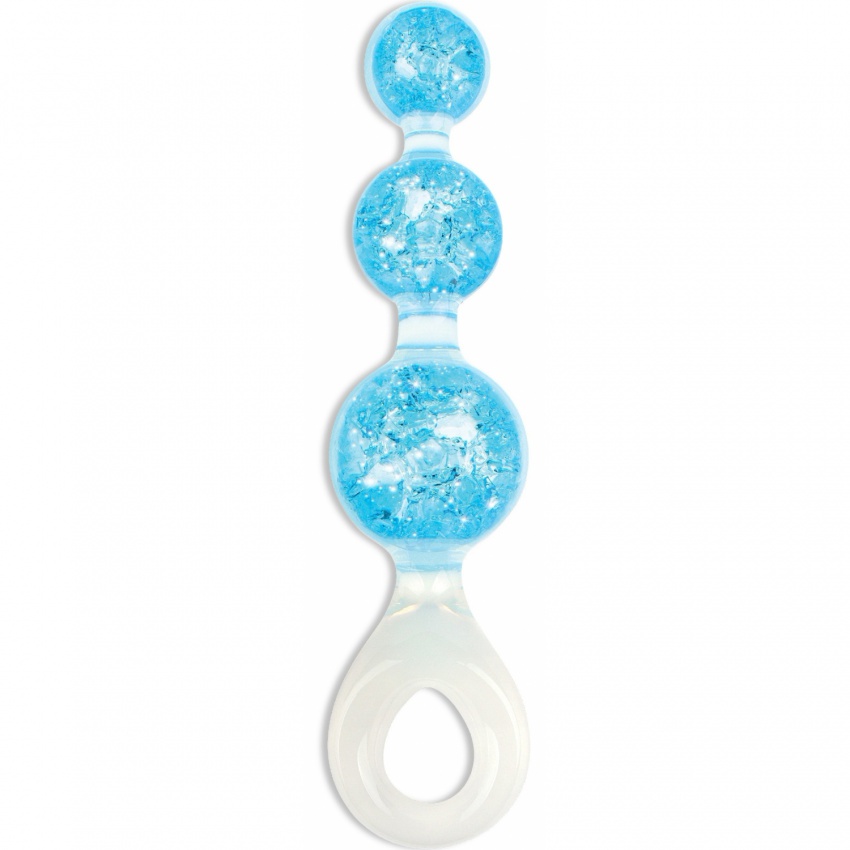 Plug Anal Crystal Trio Medium – Cristalin, Confortabil Albastru