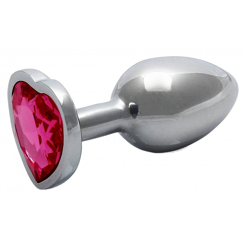 Plug Anal Heart Gem Small Argintiu