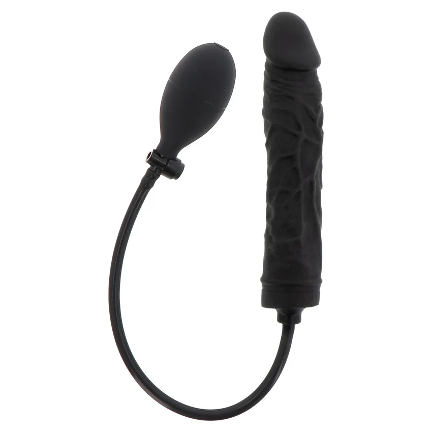 Plug Gonflabil 18cm Negru Silicon 100% și Supapă Rapidă