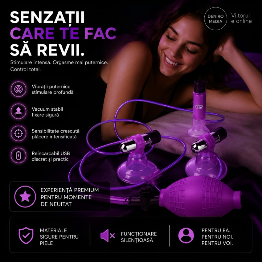 Pompă Triple Sucker Roz