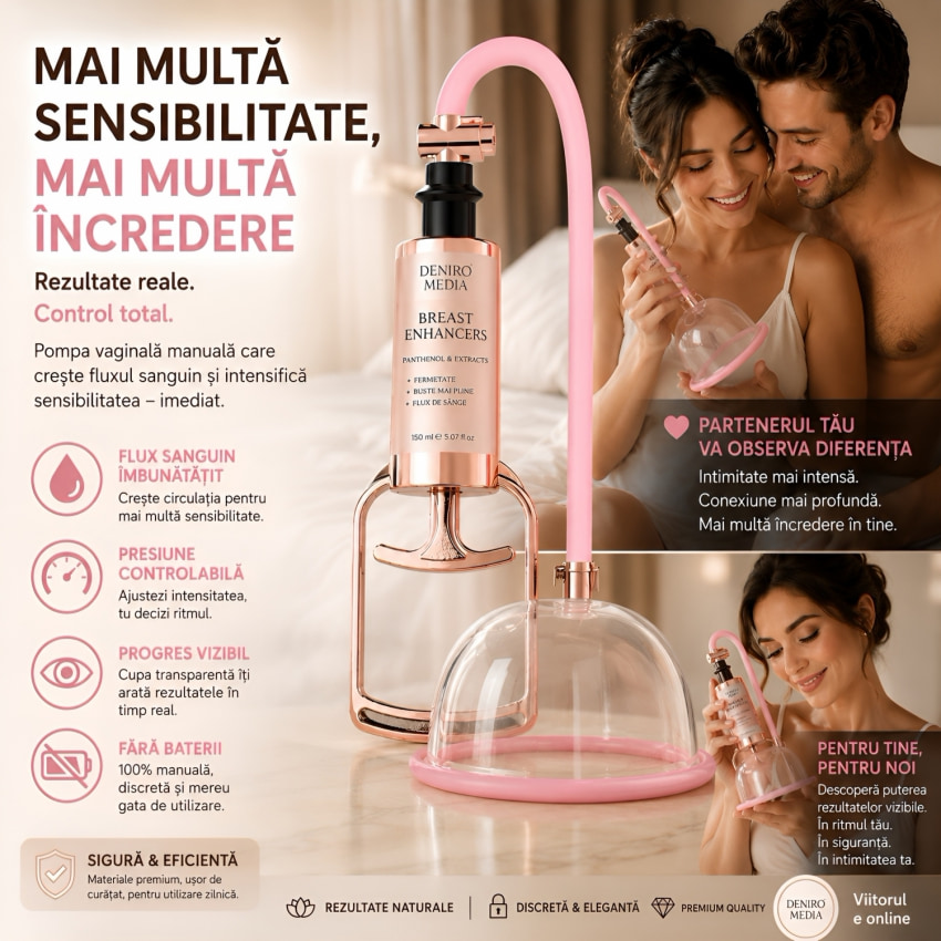 Pompă Vagin Pump Gold Roz