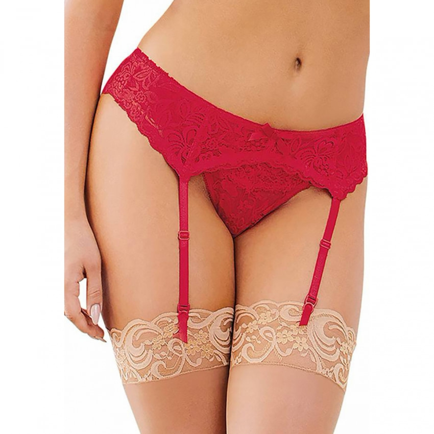 Portjartier Dreamgirl Lace Christine Roșu S-L