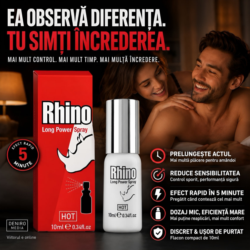 Prelungirea Acțiunii Trupesc Spray RHINO Long Power 10ml