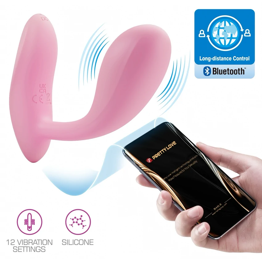 Pretty Love Baird: Vibrator Punctul G 12 Moduri Reîncărcabil Roz