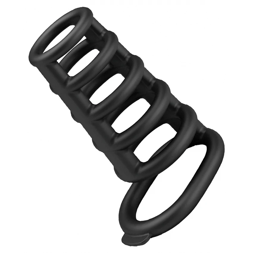 Pretty Love Rodrigo – Inel Erecție silicon, 6 Inele Negru