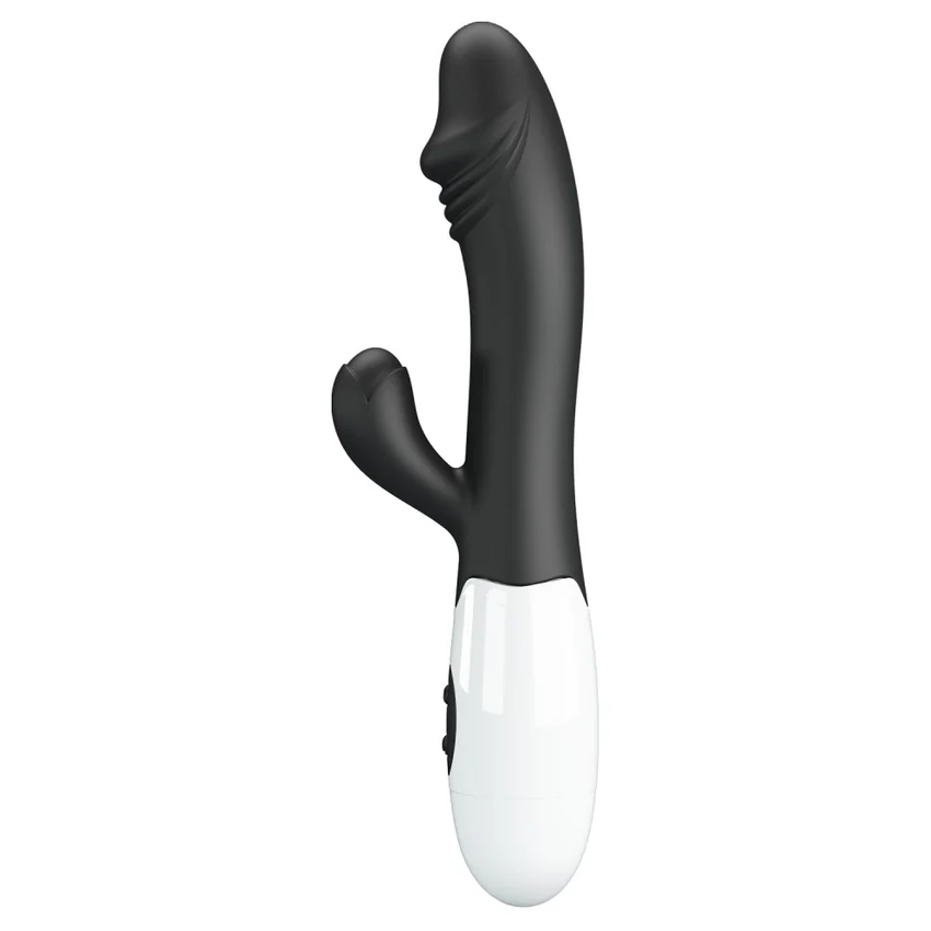 Pretty Love Snappy Black — Iepuraș Dual, 30 Moduri Negru