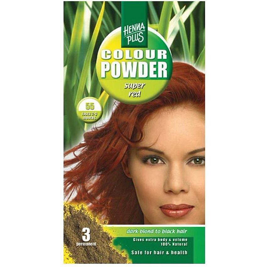 Pudră de henă Colour Powder Super Red 55 Hennaplus 100g