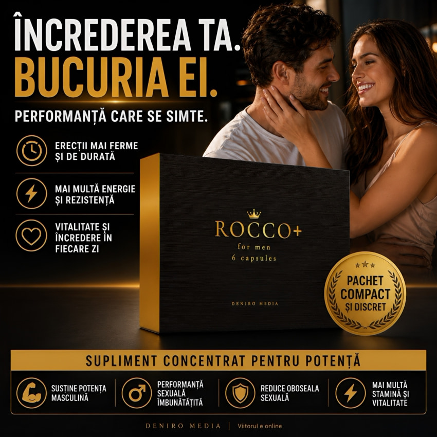 ROCCO Pills - 6 Tablete Pentru Potență Discretă