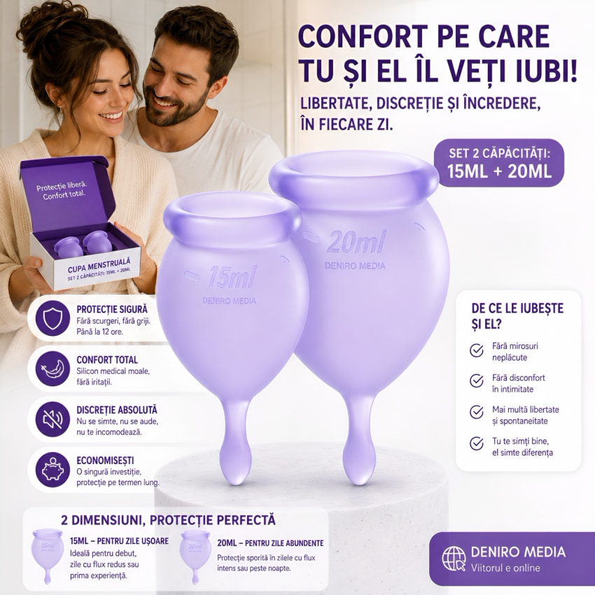 Satisfyer Feel Good Menstrual Cup Set Lila