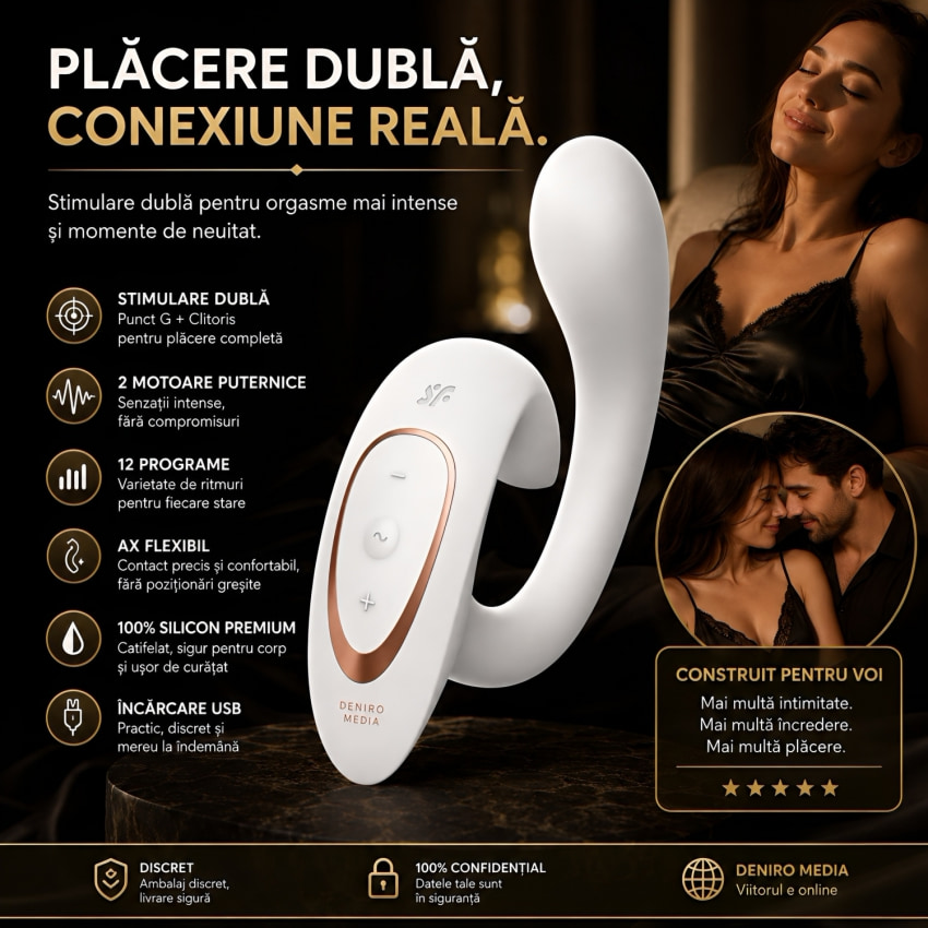 Satisfyer G For Goddess 1 12 Programe Cu acumulator Alb