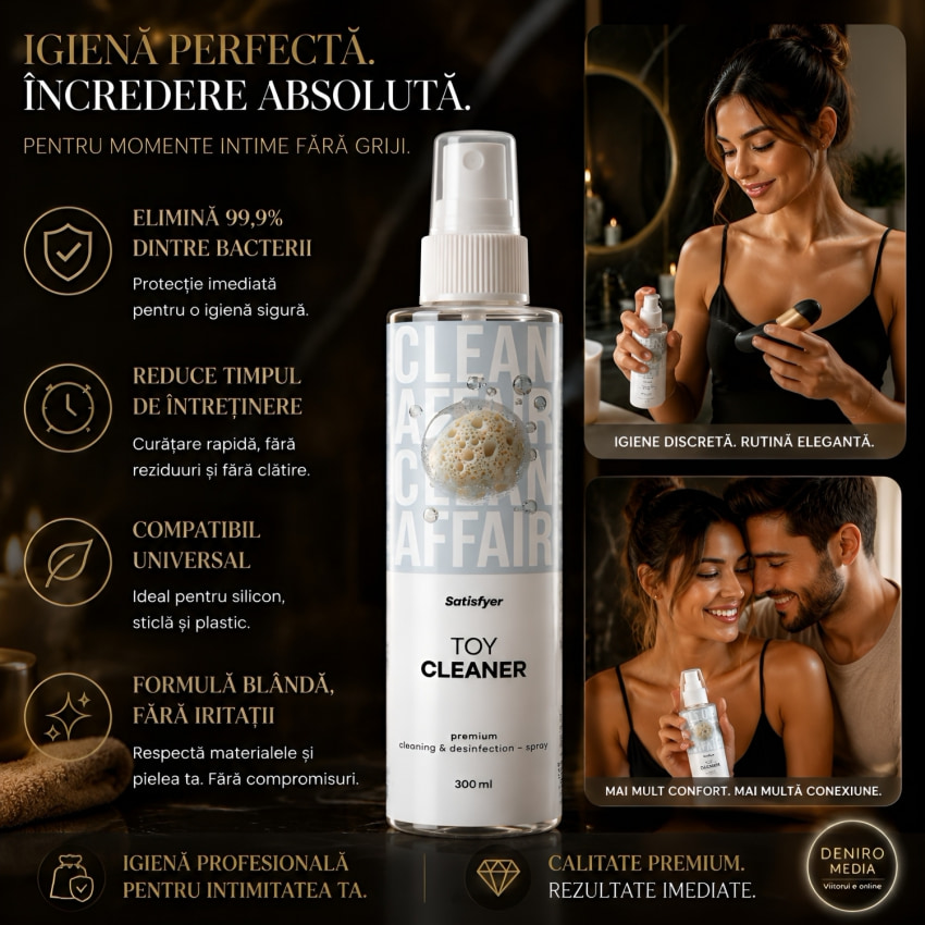 Satisfyer Spray Igienizant 300 ml — ștergere Rapidă