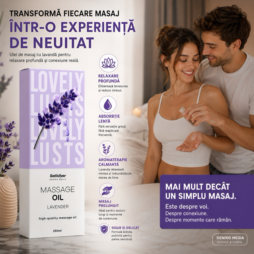 Satisfyer Ulei Frecție Lavandă 250 ml — Relaxare Catifelată