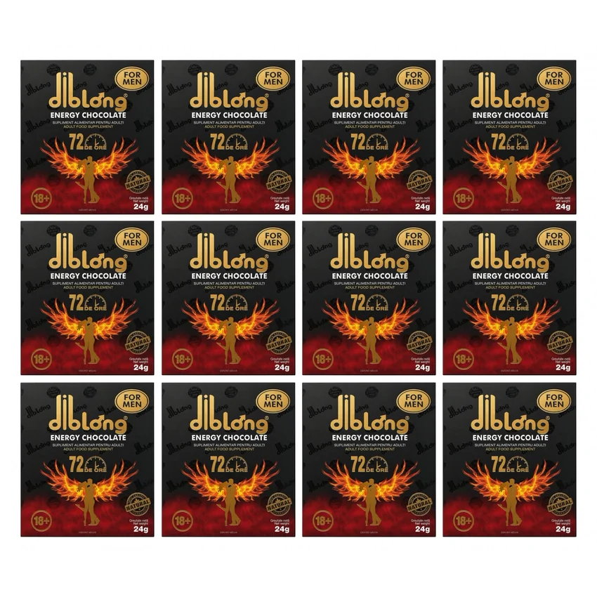 Set 12 x Ciocolată Afrodisiacă Pentru Bărbați Diblong 24g