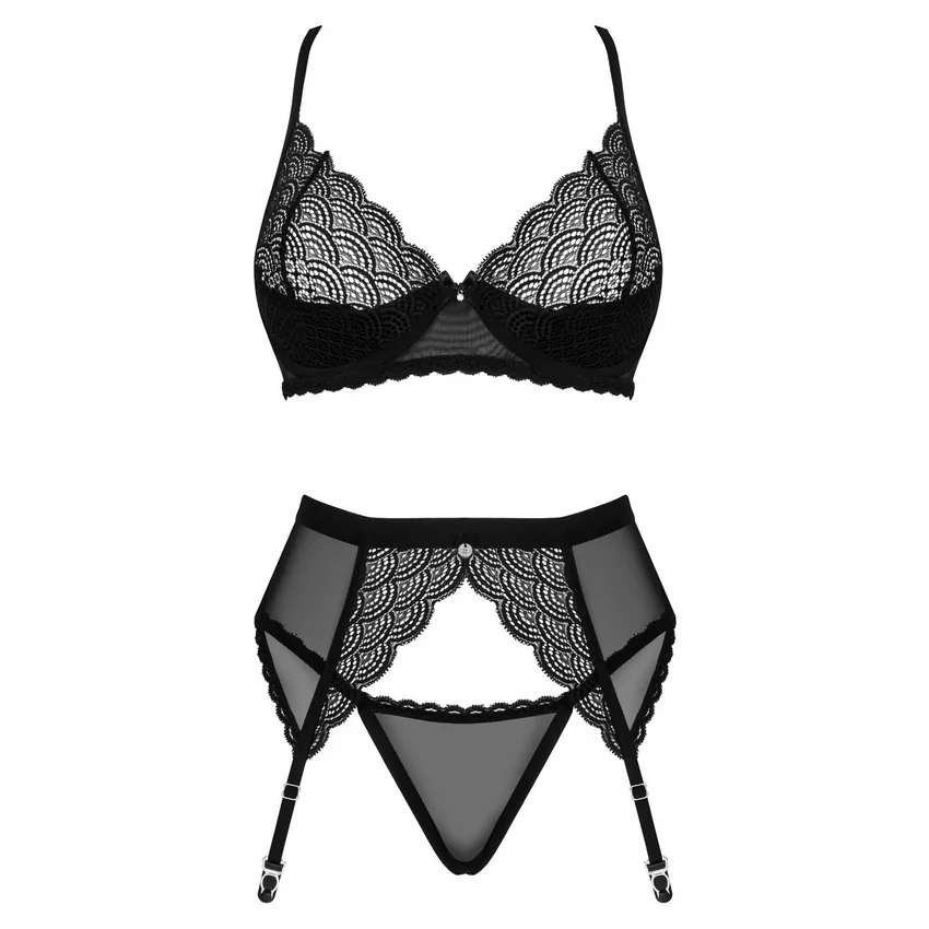 Set 3 Piese Obsessive Chemeris Negru XS-S