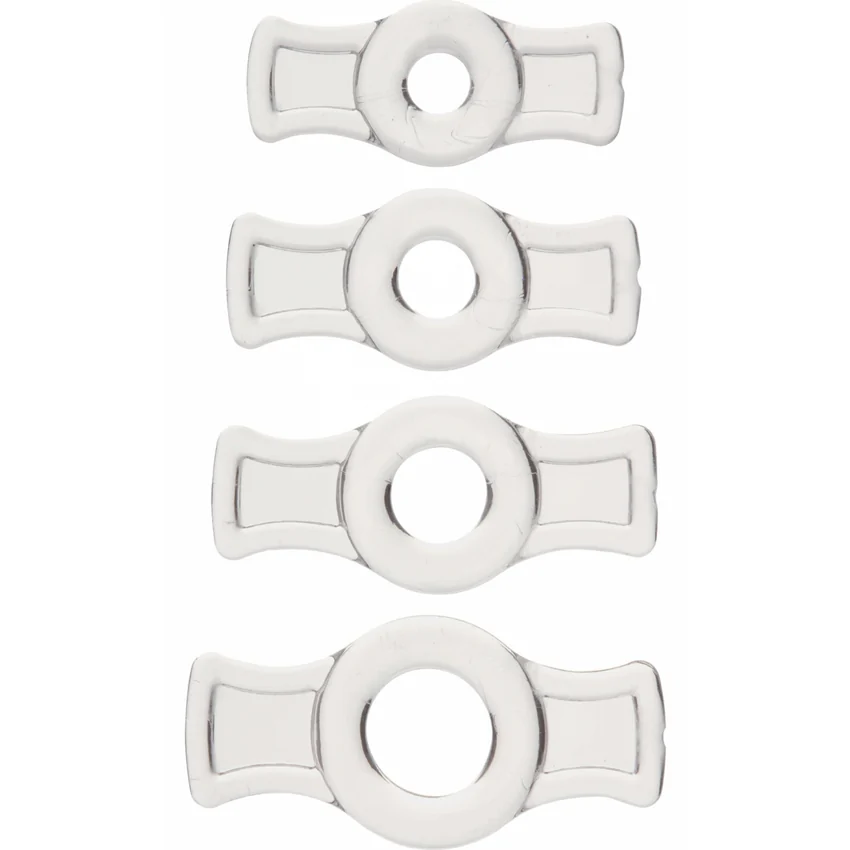 Set 4 Inele Penis TitanMen Tools Transparent
