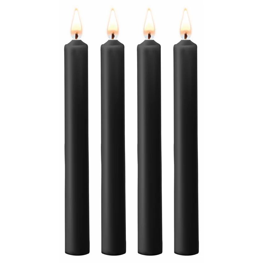 Set 4 Lumânări Negru