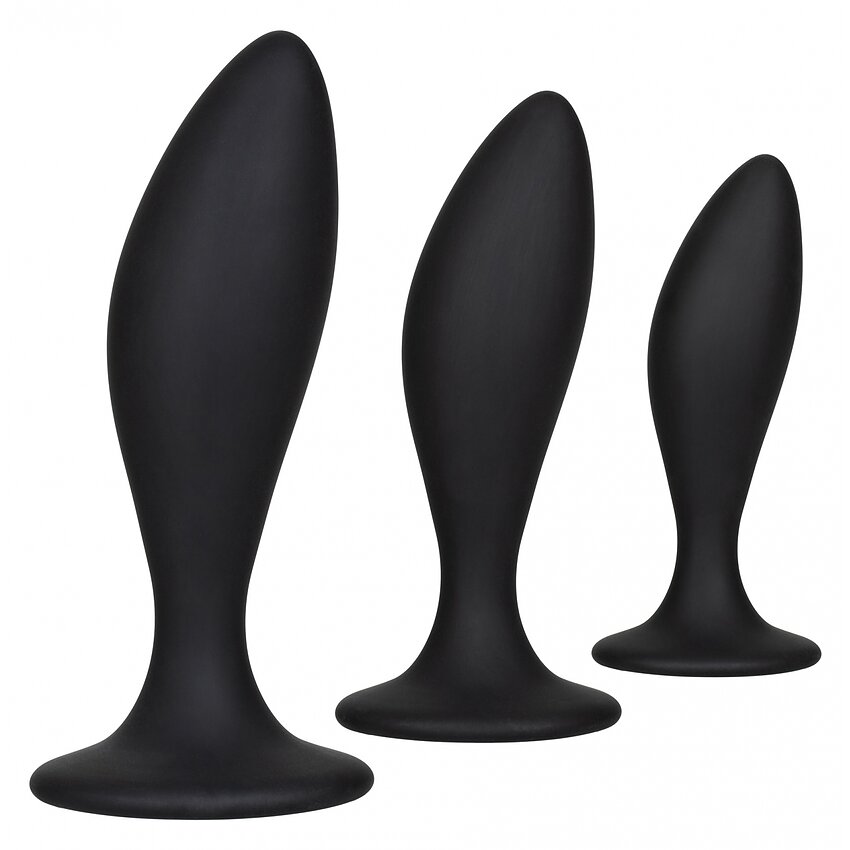 Set Anal Plug Silicone CalExotics Negru
