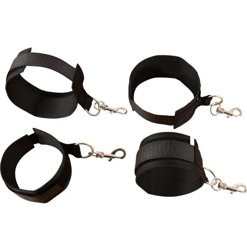 Set Bed Restraint Bondage Negru