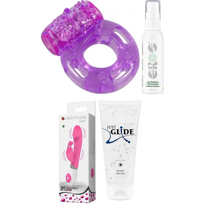Set Complet Plăcere: Kit Vibrant, Lubrifiant și Igienă